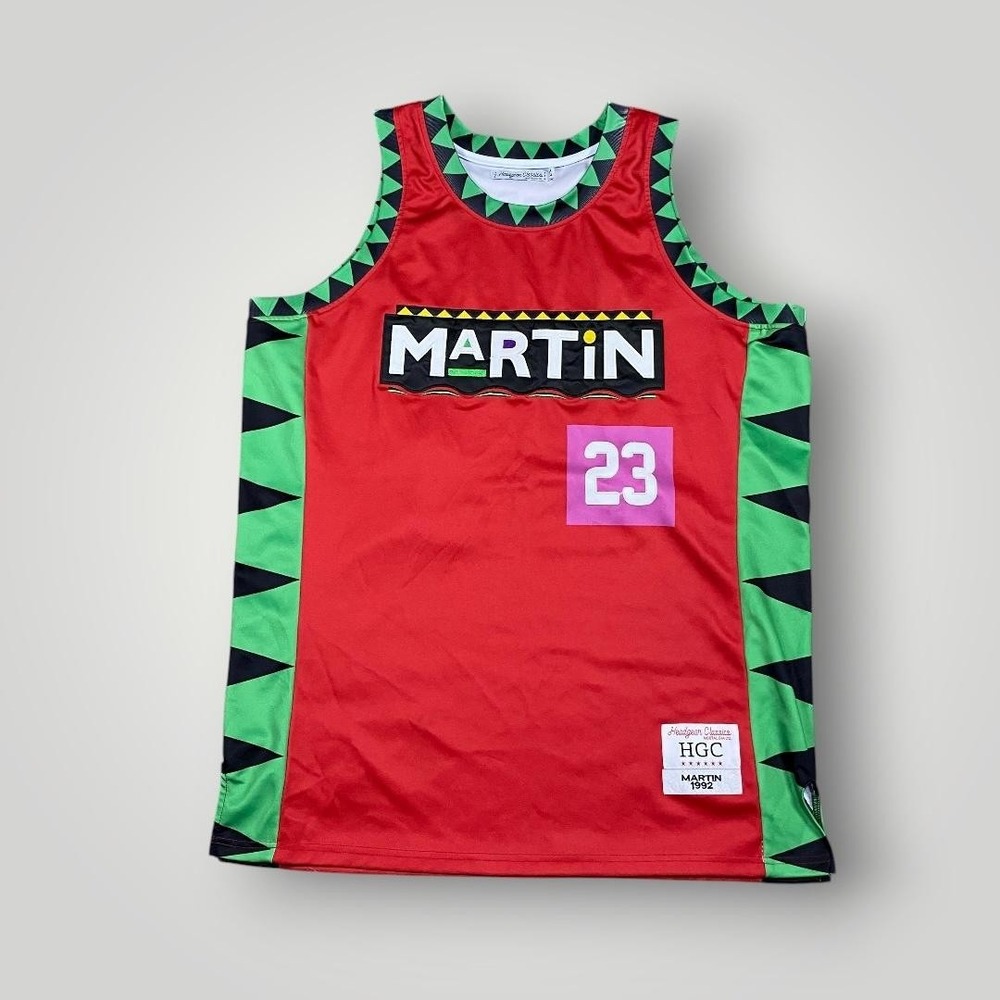 Headgear Classics Martin 1992 Basketball Jersey Mens 2XL Red‎ Marty Mar 23 HGC